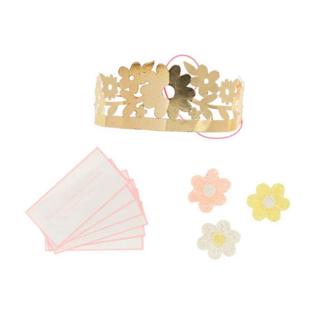 Pink Tissue Floral Crackers (set of 6)