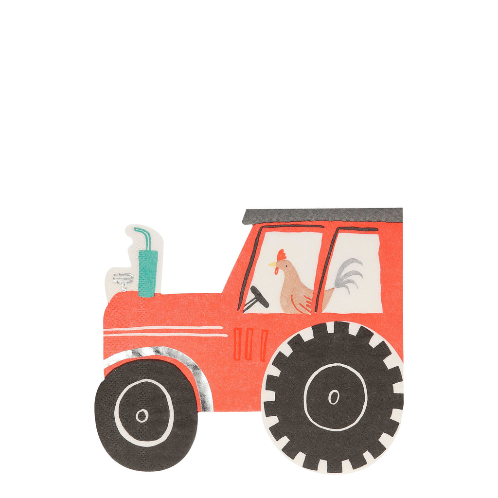 On the Farm Tractor Napkins (set of 16)
