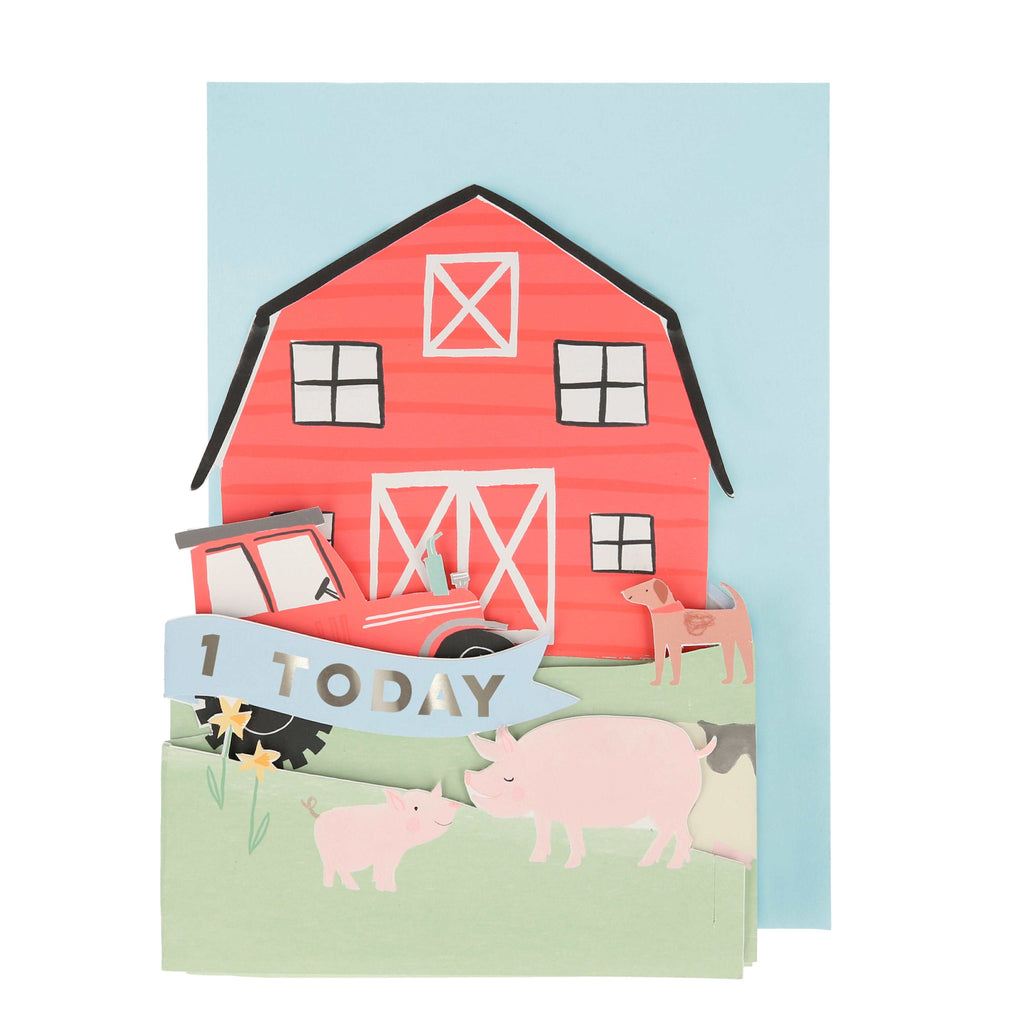On the Farm 3D Scene Card