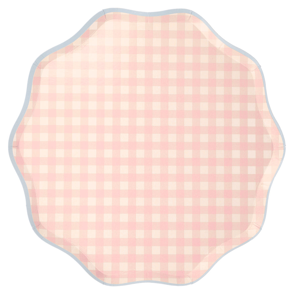 Gingham melamine plates shop