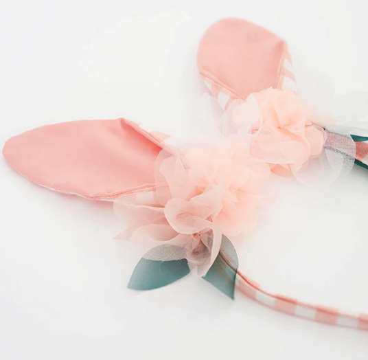 Embellished Gingham Bunny Headband