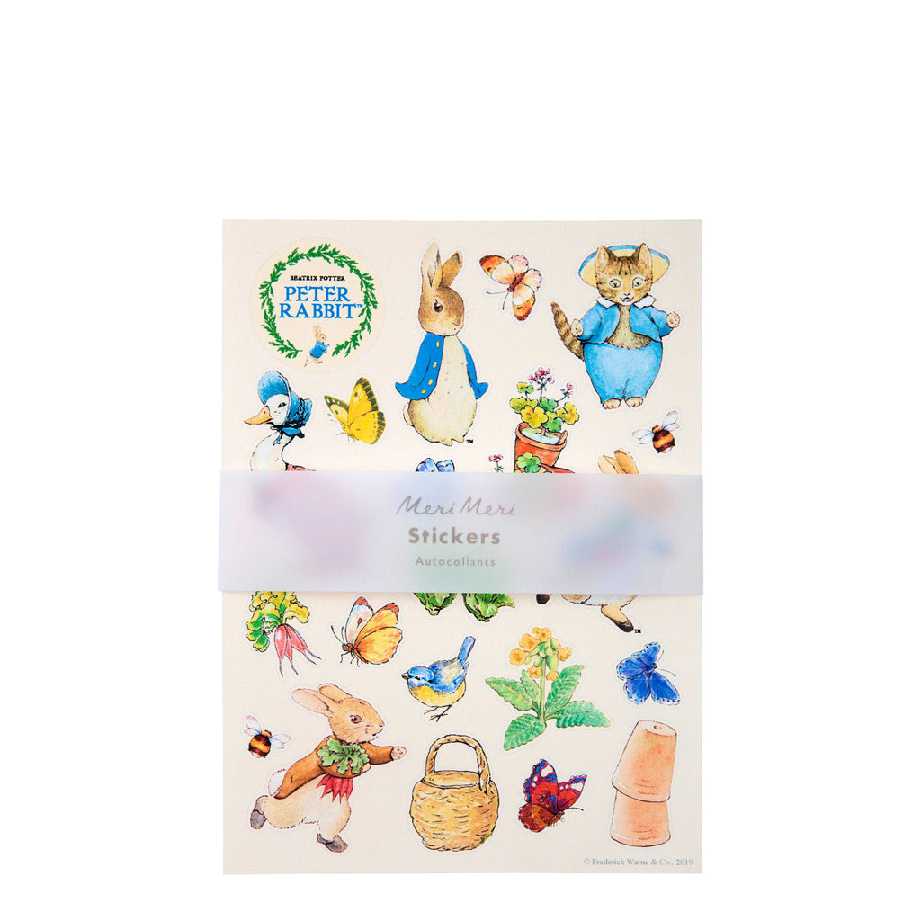 These charming stickers of Beatrix Potter's famous Peter Rabbit and friends are a delightful way to decorate gifts, cards, posters, and much more. All the Beatrix Potter animals are represented - peter rabbit, blue bird, mother goose, cat, butterflies and bumblebees.