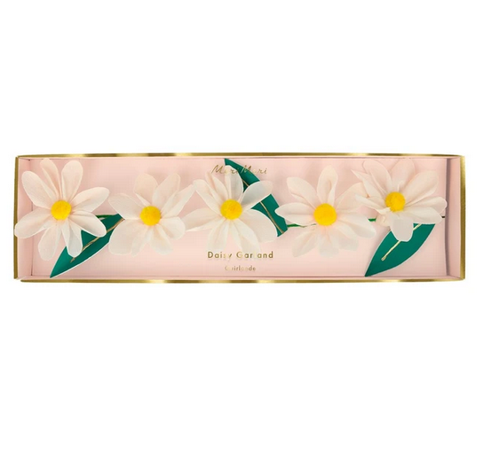 The beautiful daisies are crafted from crepe paper for an eye-catching effect The paper leaves are pre-folded to give a fabulous 3D illusion and are touched with gold foil for a delightful shimmer Made from eco-friendly paper