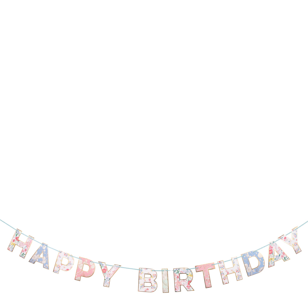 Meri Meri party supplies English Garden Happy Birthday Garland 
