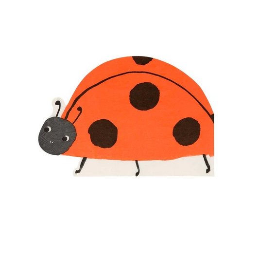Meri Meri Ladybug napkin part of the Let's Explore party collection
