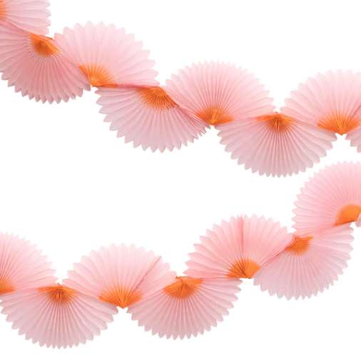Pink Honeycomb Fan Garland